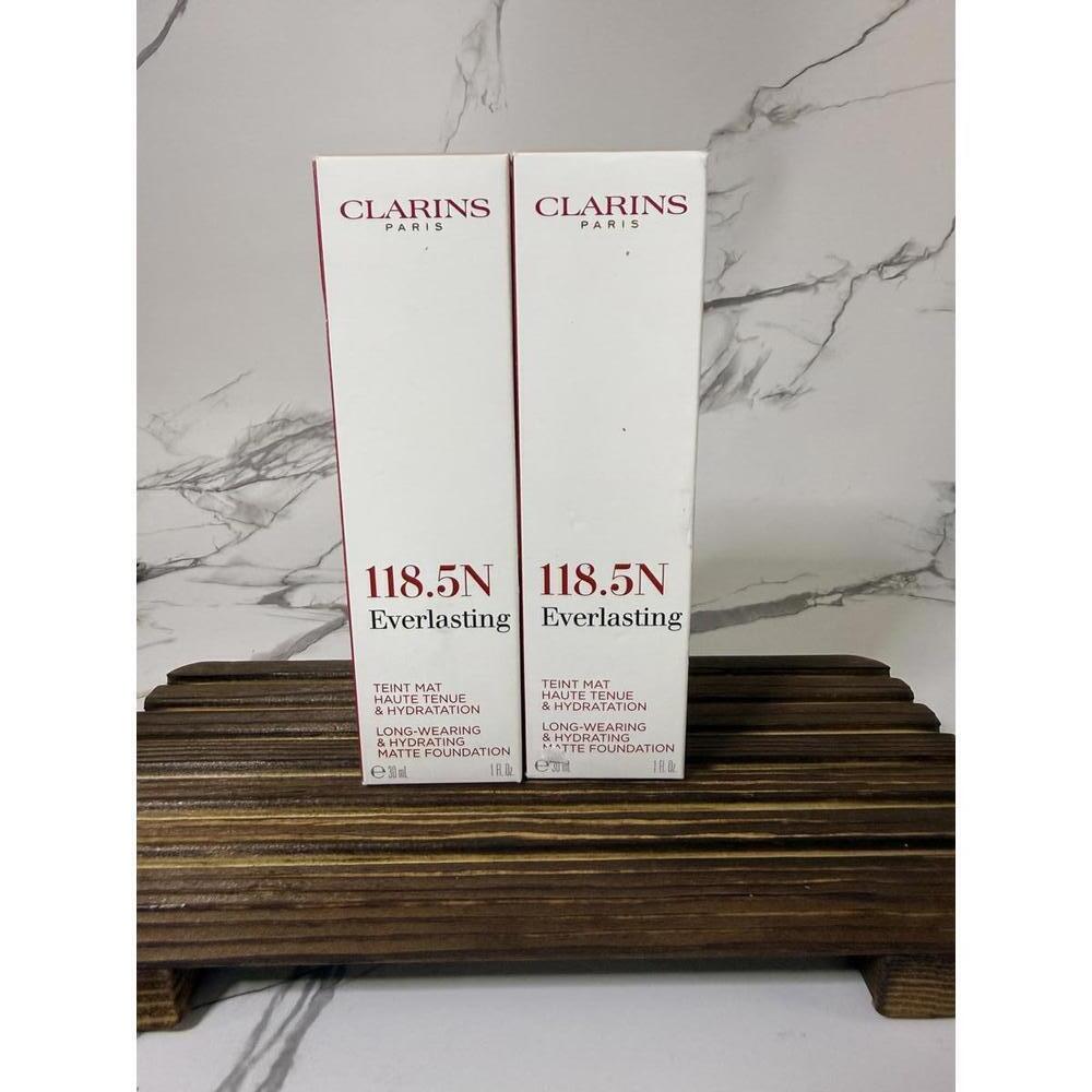Clarins Everlasting Matte Foundation 118.5N Chocolate – New in Box Lot of 2 - Picture 2 of 3